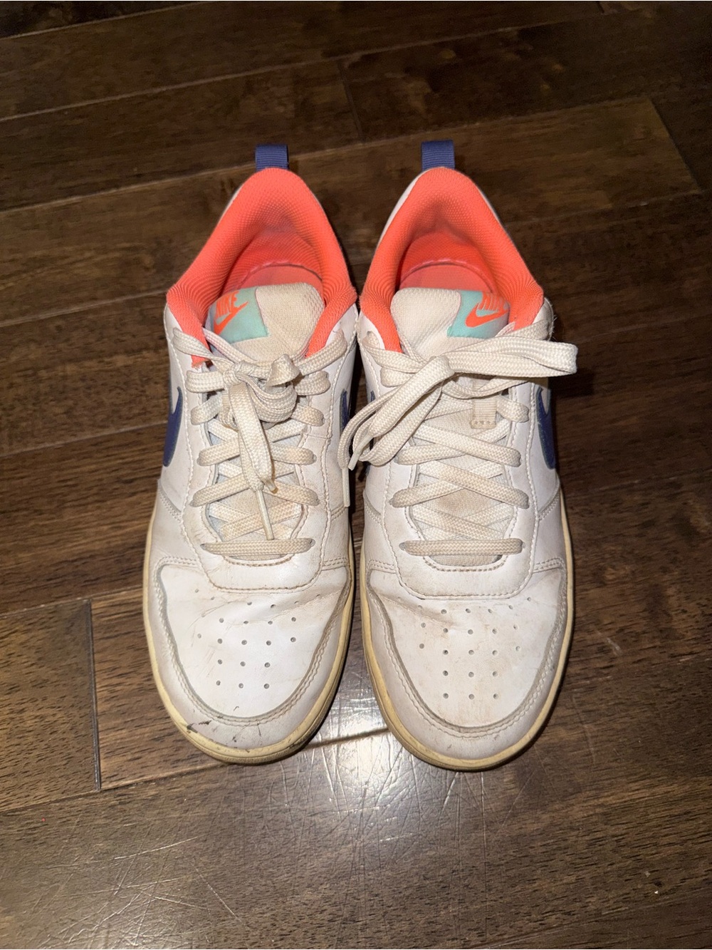 Nike Court Borough Low GS White Purple Coral Sneakers Kids Size 6.5 Y - Picture 2 of 7